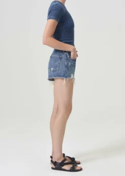 Online AGOLDE Parker Vintage Cut Off Short In Dark Swapmeet