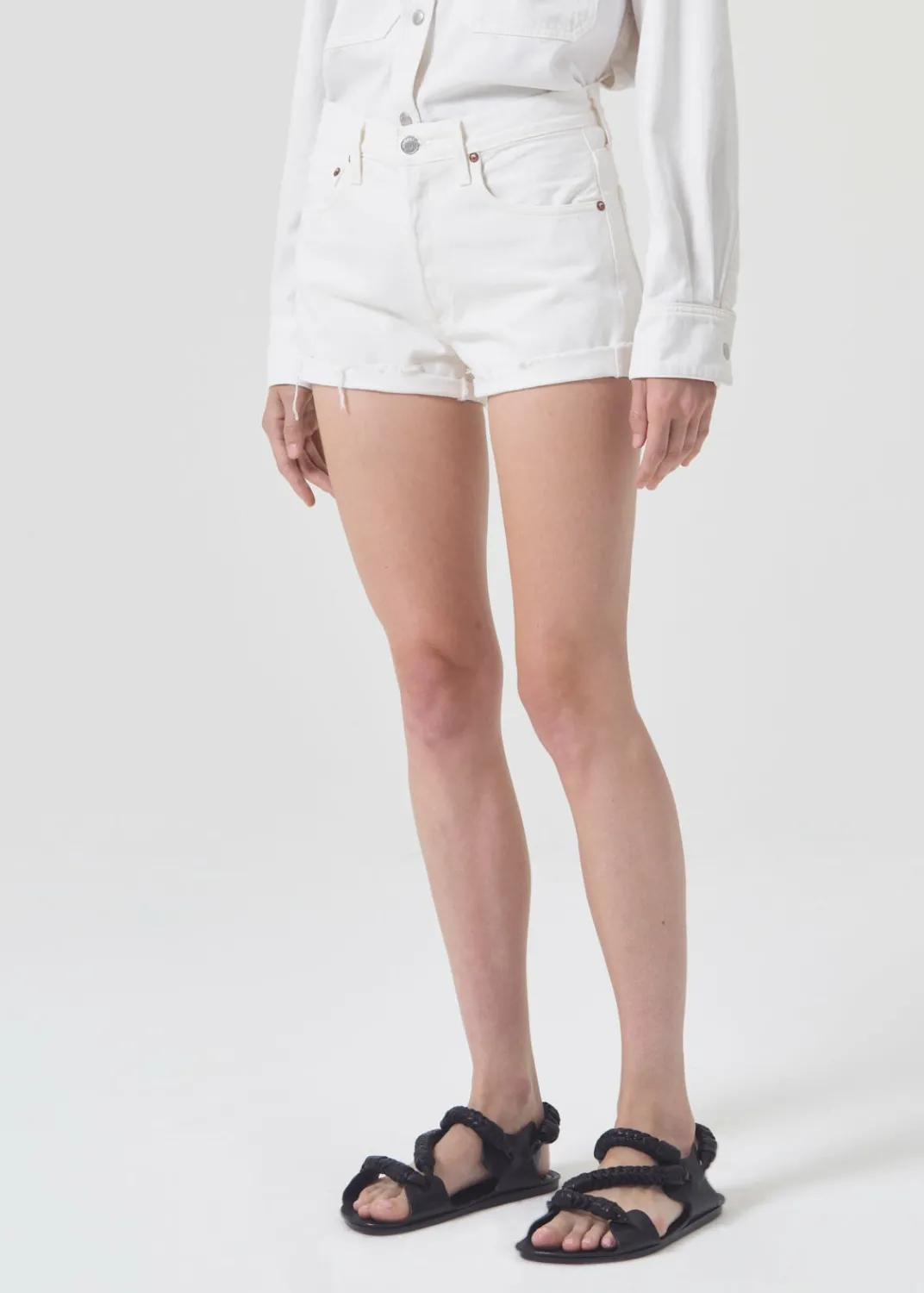 Outlet AGOLDE Parker Vintage Rolled Short In Fortune Cookie