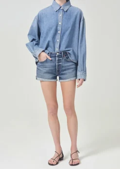 Online AGOLDE Parker Vintage Rolled Short In Ruin