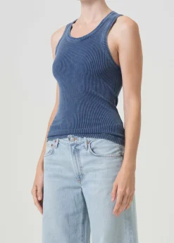 Fashion AGOLDE Poppy Tank In Indigo