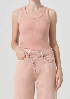 Online AGOLDE Poppy Tank In Pink Salt