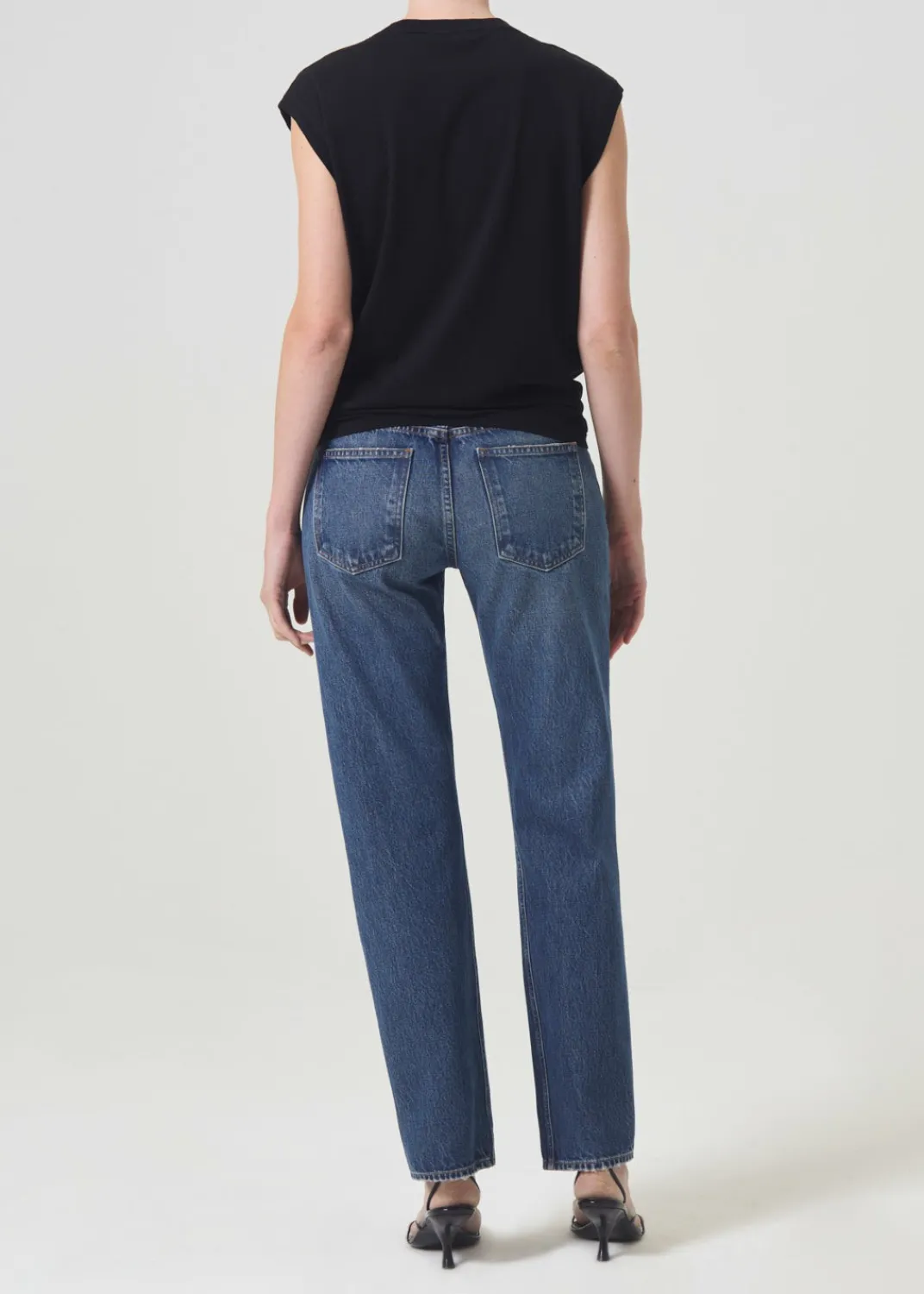 Cheap AGOLDE Raya Muscle Tee In Black