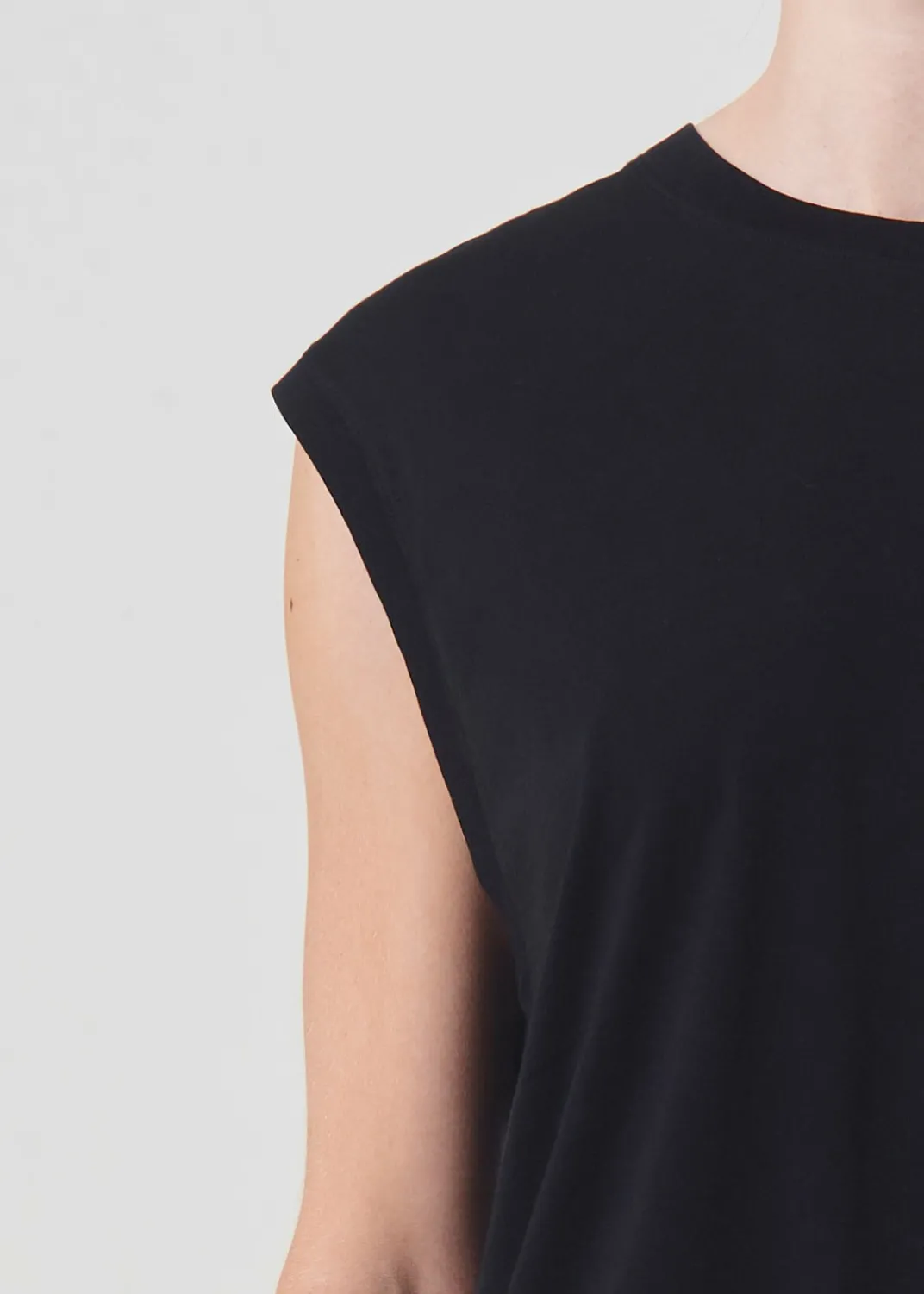 Cheap AGOLDE Raya Muscle Tee In Black