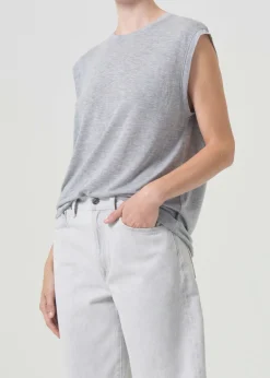 Hot AGOLDE Raya Muscle Tee In Grey Heather