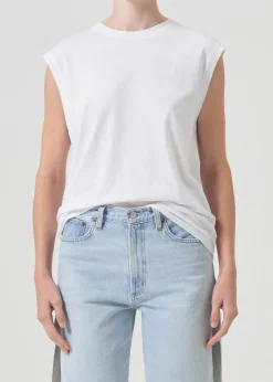 Best AGOLDE Raya Muscle Tee In White
