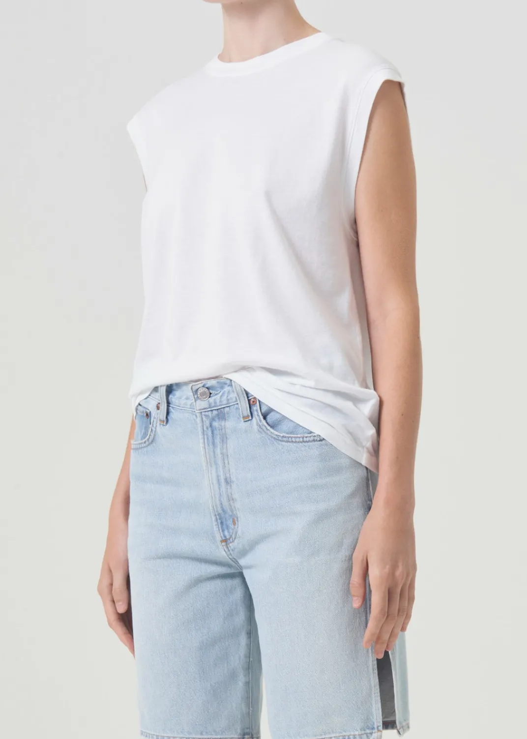 Best AGOLDE Raya Muscle Tee In White
