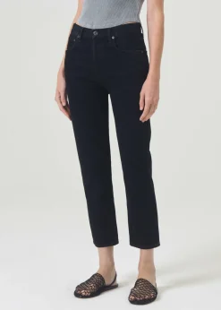 New AGOLDE Riley High Rise Straight Crop In Crushed