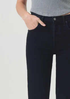 New AGOLDE Riley High Rise Straight Crop In Crushed