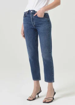 Cheap AGOLDE Riley High Rise Straight Crop In Control