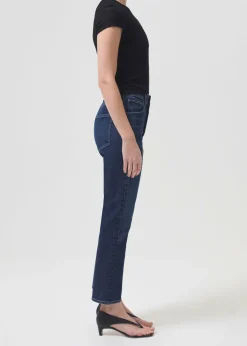 Store AGOLDE Riley High Rise Straight Crop (Stretch) In Divided
