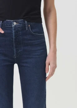 Store AGOLDE Riley High Rise Straight Crop (Stretch) In Divided