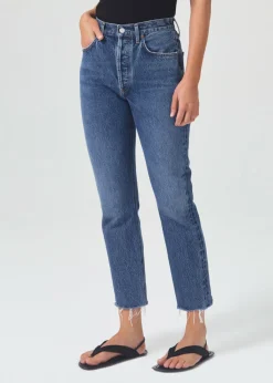 Sale AGOLDE Riley High Rise Straight Crop In Sphere