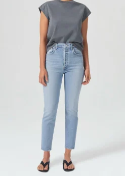 Sale AGOLDE Riley High Rise Straight Crop (Stretch) In Dynamic