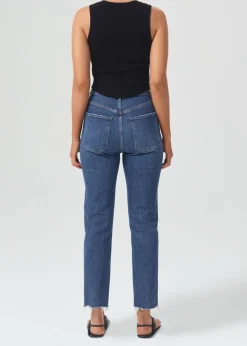 New AGOLDE Riley High Rise Straight Crop (Stretch) In Escape