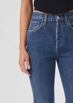 New AGOLDE Riley High Rise Straight Crop (Stretch) In Escape