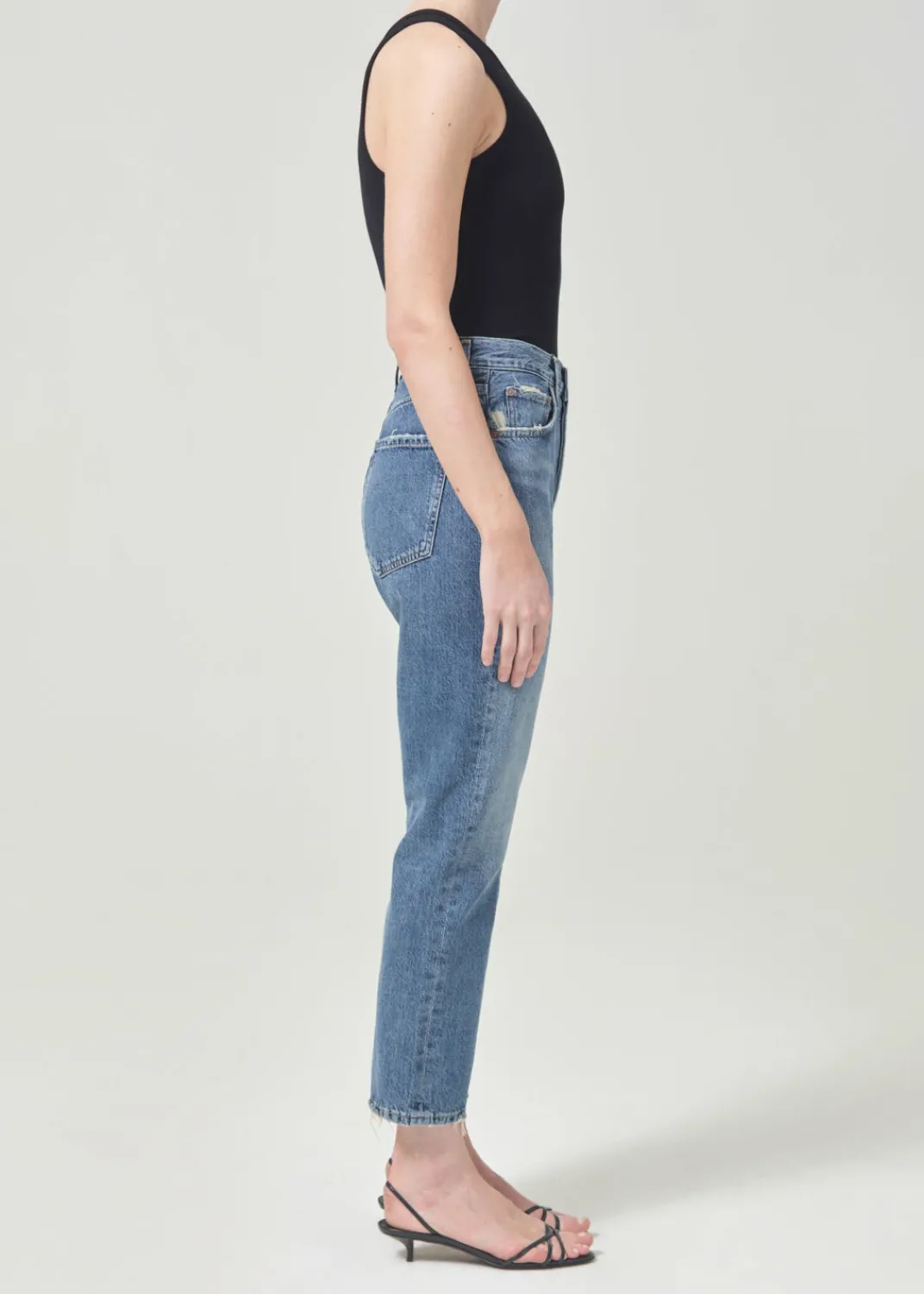 Outlet AGOLDE Riley High Rise Straight Crop In Frequency