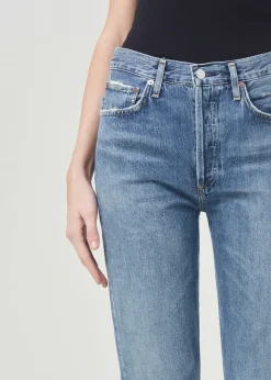 Outlet AGOLDE Riley High Rise Straight Crop In Frequency