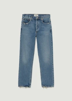 Best AGOLDE Riley Long High Rise Straight (Stretch) In Quiver