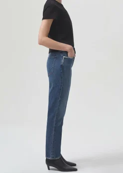 Store AGOLDE Riley Long High Rise Straight (Stretch) In Pose
