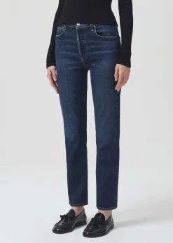 Store AGOLDE Riley Long High Rise Straight (Stretch) In Divided