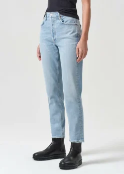 Discount AGOLDE Riley Long High Rise Straight (Stretch) In Issue