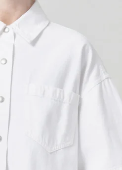 Discount AGOLDE Rona Box Shirt In Milkshake
