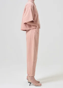 Best Sale AGOLDE Rona Box Shirt In Pink Salt