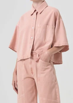 Best Sale AGOLDE Rona Box Shirt In Pink Salt