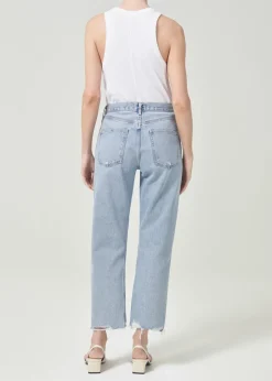 Sale AGOLDE 90'S Crop Mid Rise Straight In Nerve
