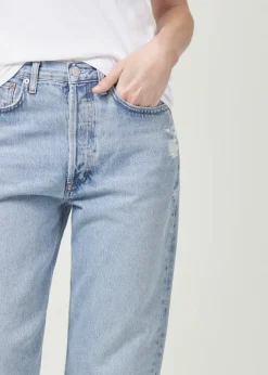 Sale AGOLDE 90'S Crop Mid Rise Straight In Nerve