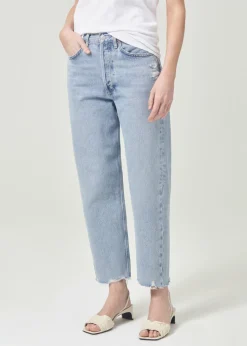 Sale AGOLDE 90'S Crop Mid Rise Straight In Nerve