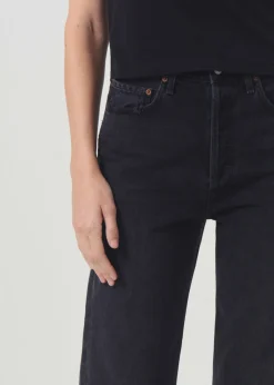 Cheap AGOLDE 90'S Crop Mid Rise Straight In Tar