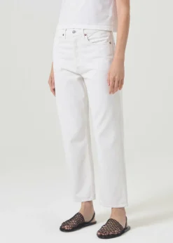 Hot AGOLDE 90'S Crop Mid Rise Straight In Fortune Cookie