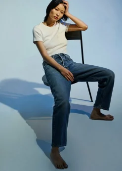 Fashion AGOLDE 90'S Crop Mid Rise Straight In Hooked