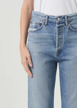 Fashion AGOLDE 90'S Crop Mid Rise Straight In Hooked