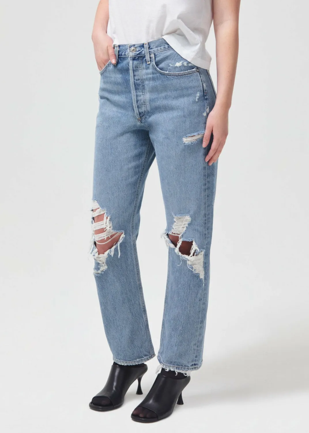 Best Sale AGOLDE 90'S Mid Rise Straight In Fall Out