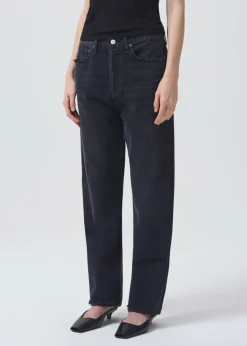 Cheap AGOLDE 90'S Mid Rise Straight In Tar