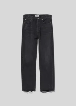 Cheap AGOLDE 90'S Mid Rise Straight In Tar