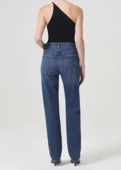 New AGOLDE 90'S Pinch Waist High Rise Straight Long In Control