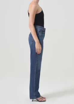 New AGOLDE 90'S Pinch Waist High Rise Straight Long In Control