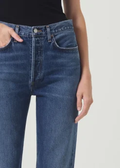 New AGOLDE 90'S Pinch Waist High Rise Straight Long In Control