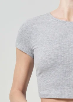 Fashion AGOLDE Savannah Tee In Grey Heather
