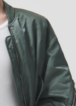 Store AGOLDE Shoreditch Ski Club X Nisa Bomber Jacket In Steel Green