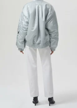 Outlet AGOLDE Shoreditch Ski Club X Nisa Bomber Jacket In Oyster