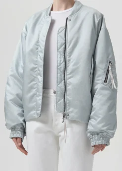 Outlet AGOLDE Shoreditch Ski Club X Nisa Bomber Jacket In Oyster