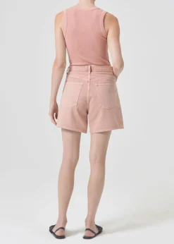 Cheap AGOLDE Stella High Rise Short In Pink Salt