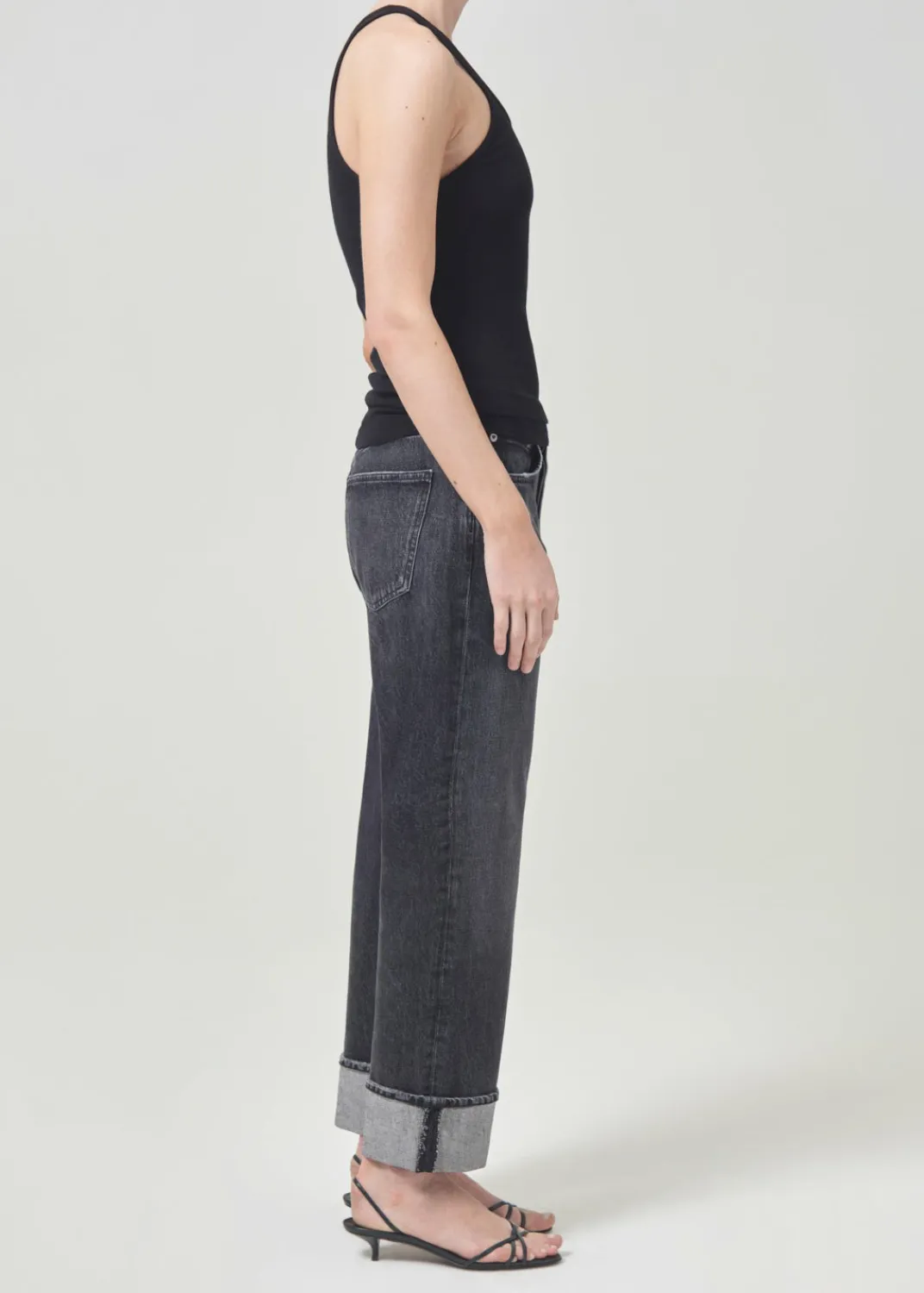 Cheap AGOLDE Zane Tank In Black